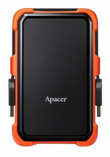 Apacer AC630 Siyah-Turuncu 2 TB Askeri Sınıf Darbeye Dayanıklı 2.5" USB 3.1 Taşınabilir Harddisk (AP2TBAC630T-1) resmi