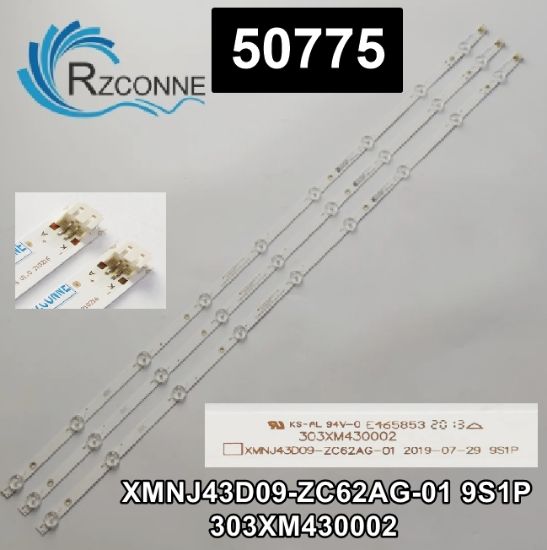 WKSET-5775 36695X3 XMNJ43D09-ZC62AG-01 9S1P 303XM430002 3 ADET LED BAR resmi