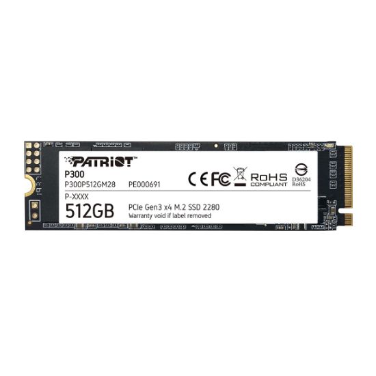 Patriot P300 512GB 1700/1100MB/s NVMe M.2 SSD Disk (P300P512GM28) resmi