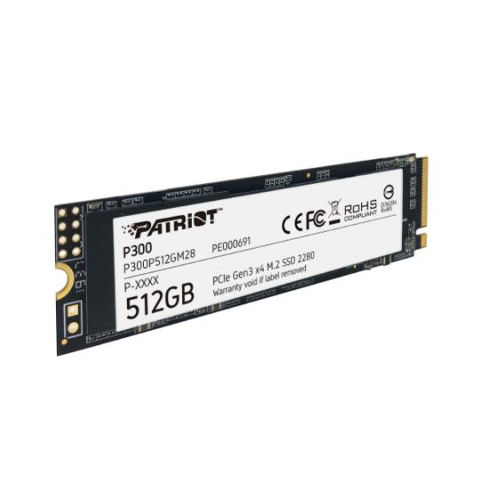 Patriot P300 512GB 1700/1100MB/s NVMe M.2 SSD Disk (P300P512GM28) resmi