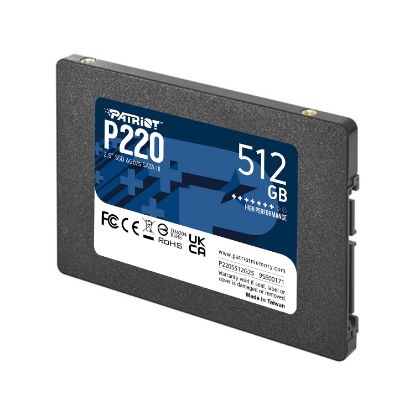 Patriot P220 512GB 550/500MB/s 2.5" SATA3 SSD Disk (P220S512G25) resmi