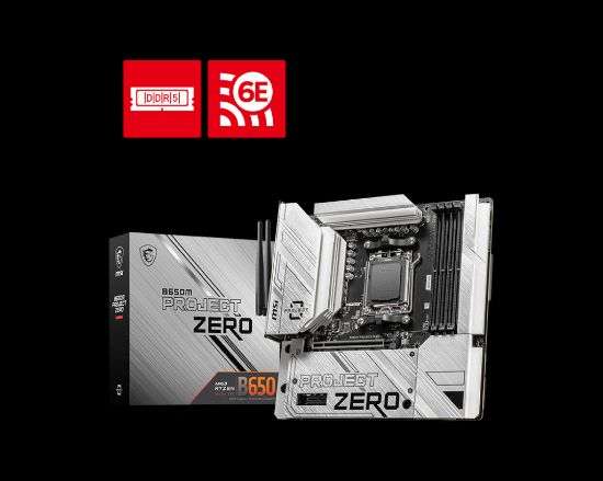 MSI B650M PROJECT ZERO AM5 DDR5 7600MHZ resmi