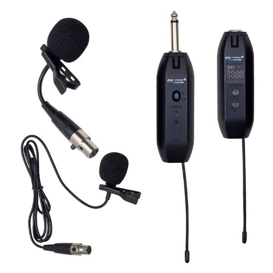 MAGICVOICE MV-19589 UHF MİNİ YAKA - KÜRSÜ KABLOSUZ ENSTRÜMAN MİKROFONU (MİKROFON XLRLİ) resmi