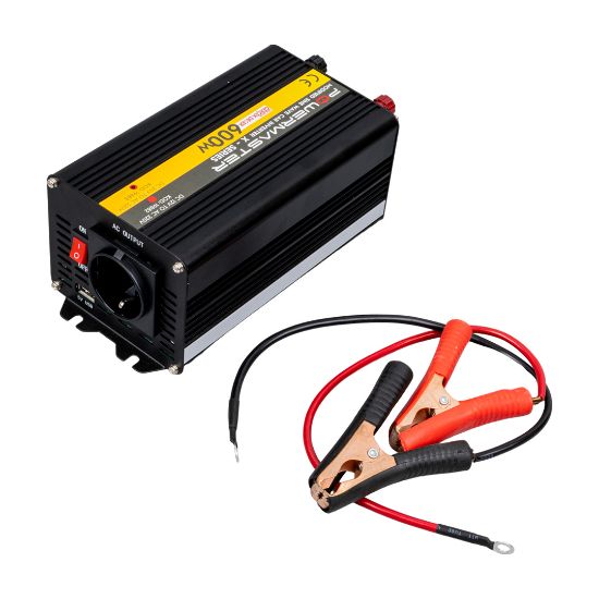 POWERMASTER PWR600-24 TEK DİJİTAL EKRAN 24 VOLT - 600 WATT MODIFIED SINUS WAVE INVERTER resmi