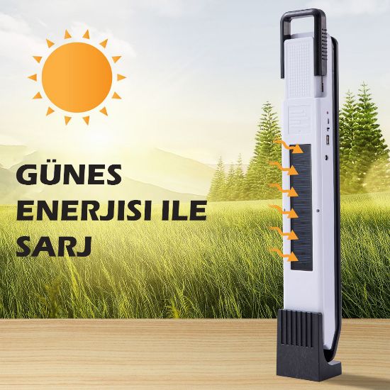 POWERMASTER T2 58 LEDLİ SOLAR VE POWERBANK ÖZELLİKLİ IŞILDAK resmi