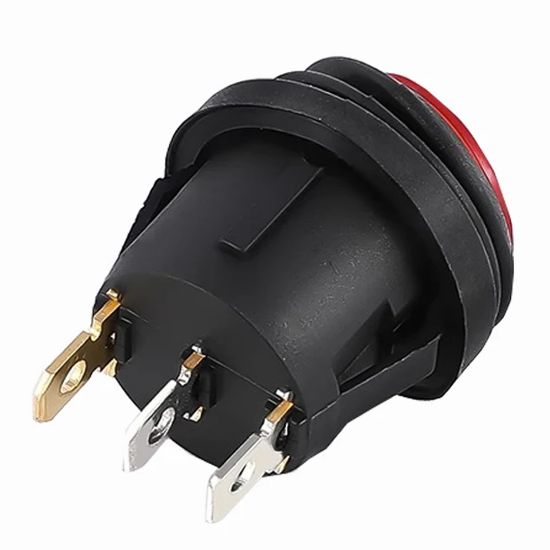 IC-131W YUVARLAK 220 VOLT IŞIKLI SU GEÇİRMEZ ON/OFF ANAHTAR resmi