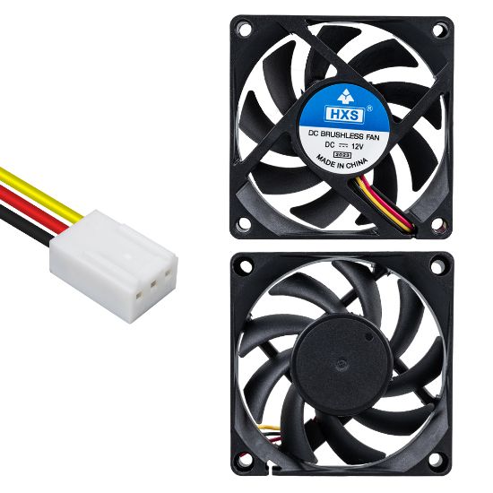 POWERMASTER IC-216 70X70X15MM 12 VOLT 3 PİN FIRÇASIZ DC KASA FAN resmi