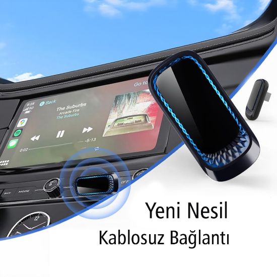 POWERMASTER PM-24508 WİRELESS KABLOSUZ APPLE İPHONE CARPLAY EKRAN YANSITMA (VERSİYON 4.0) resmi