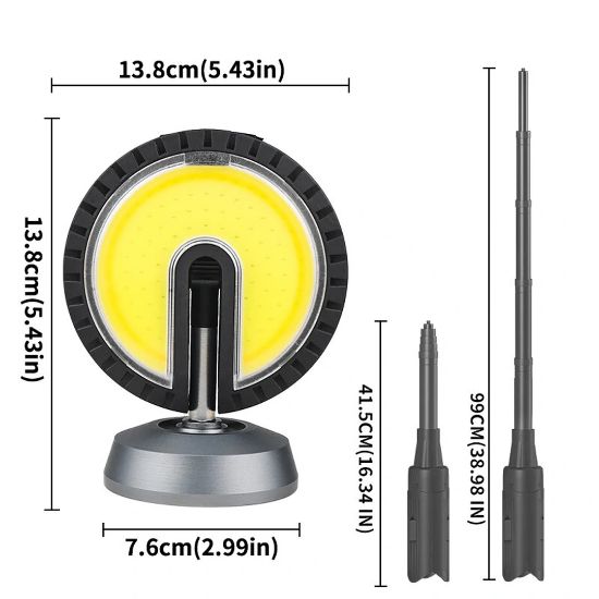 POWERMASTER PM-24564 25 WATT USB - TYPE-C GİRİŞLİ COB LEDLİ TEK YÖNLÜ 180 DERECE SOLAR ÇALIŞMA LAMBASI resmi