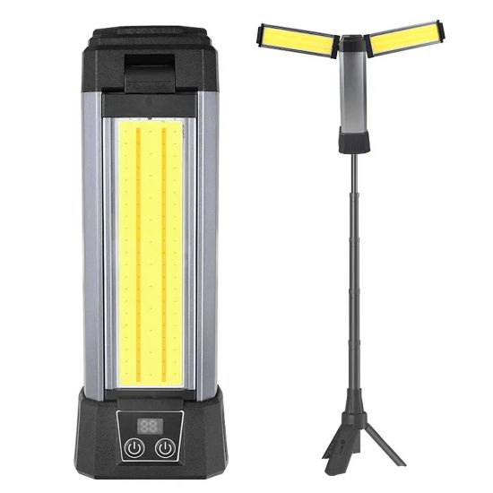 POWERMASTER PM-24565 25 WATT USB - TYPE-C GİRİŞLİ P50 VE COB LEDLİ 2 KANATLI KOLLU ÇALIŞMA LAMBASI resmi