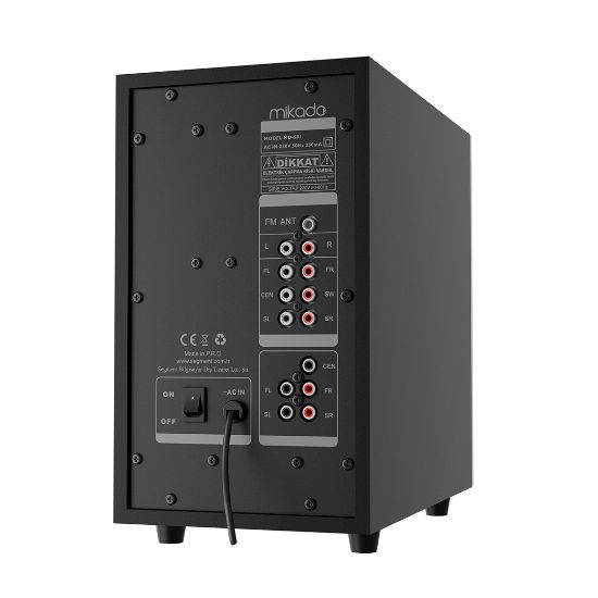 MIKADO MD-581BT 110W USB+SD+FM+BT DESTEKLİ 5+1 SES SİSTEMİ resmi