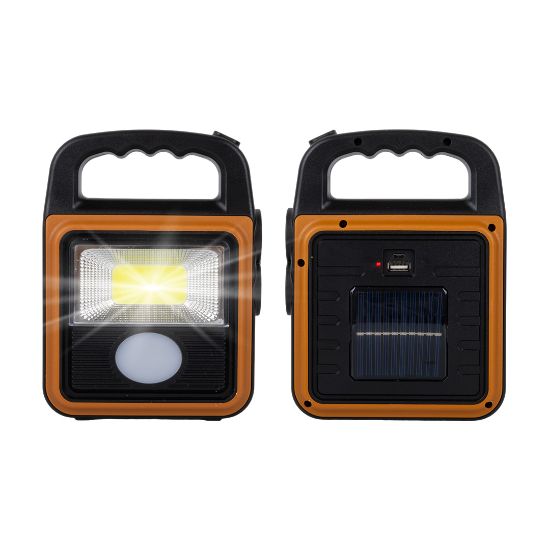 POWERMASTER HS-8020C COB LEDLİ SOLARLI 4 KADEMELİ USB POWERBANK ÇIKIŞLI ŞARJLI IŞILDAK FENER resmi