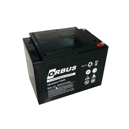 ORBUS 12 VOLT - 55 AMPER TEKERLEKLİ ENGELLİ ARAÇ AKÜSÜ (13 X 21.5 X 22.5 MM) resmi