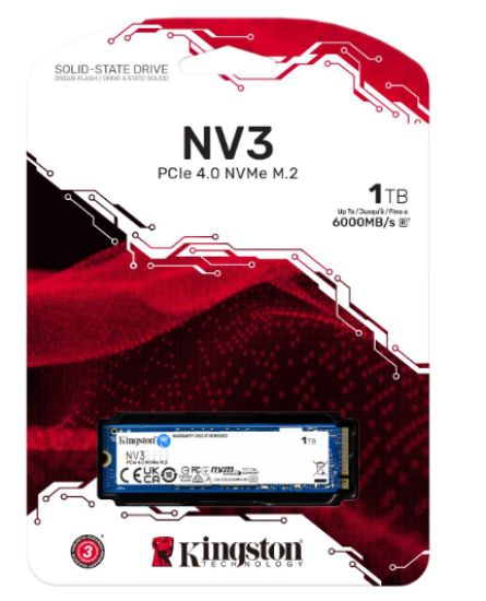 1TB KINGSTON NV3 SNV3S/1000G 6000/4000MB/S M.2 NVMe PCIe 4.0 resmi