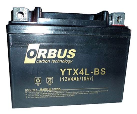 ORBUS YTX4L-BS 12V 4A MOTOSİKLET AKÜSÜ (114 X 66 X 88 MM) (1.6KG) resmi