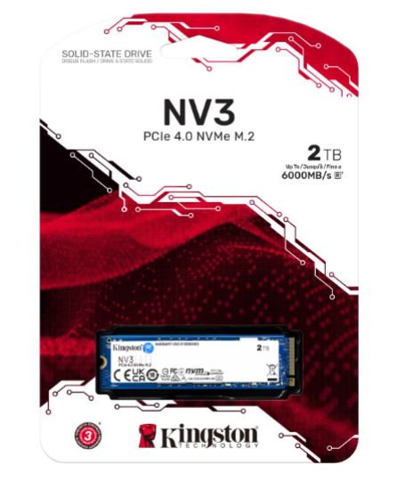 2TB KINGSTON NV3 SNV3S/2000G 6000/5000MB/S M.2 NVMe PCIe 4.0 resmi