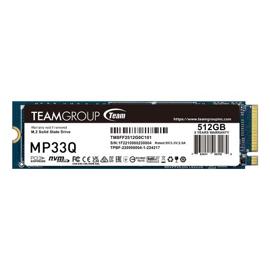 Team MP33Q 512GB 2750/1350MB/s NVMe PCIe M.2 SSD resmi