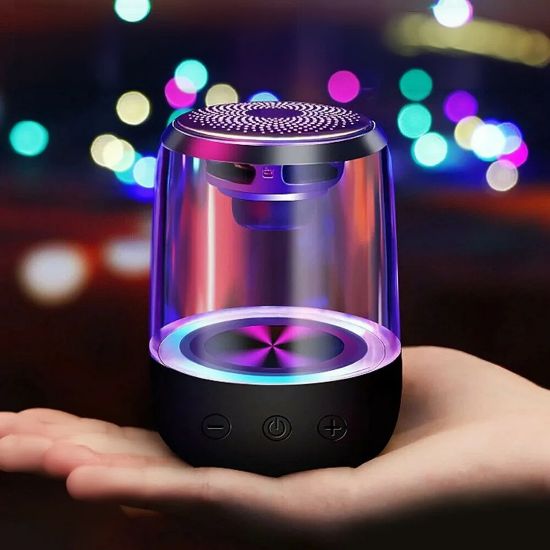 MAGICVOICE MV-24695 600 MAH TAŞINABİLİR RGB MİKROFONLU AUX/TF/BLUETOOTH 3 WATT HOPARLÖR SPEAKER resmi