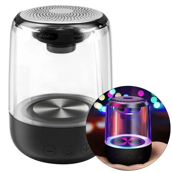 MAGICVOICE MV-24695 600 MAH TAŞINABİLİR RGB MİKROFONLU AUX/TF/BLUETOOTH 3 WATT HOPARLÖR SPEAKER resmi