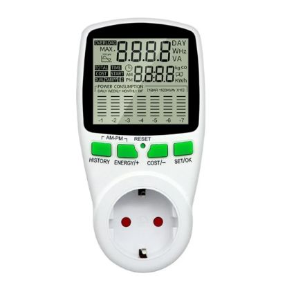 GESİ PM-1453 DİJİTAL WATTMETRE ENERJİ SARFİYAT ÖLÇER TÜKETİM ÖLÇER 220 VOLT 16 AMPER 3680 WATT PRİZ resmi