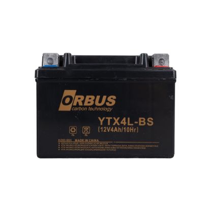 ORBUS YTX4L-BS 12V 4A MOTOSİKLET AKÜSÜ (114 X 66 X 88 MM) (1.6KG) resmi