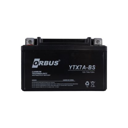 ORBUS YTX7A-BS 12V 7A MOTOSİKLET AKÜSÜ (152 X 88 X 98 MM) (2.5KG) resmi