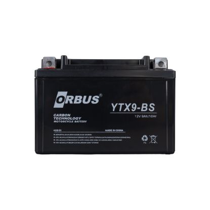 ORBUS YTX9-BS 12V 9A MOTOSİKLET AKÜSÜ (150 X 86 X 107 MM) (2.9KG) resmi