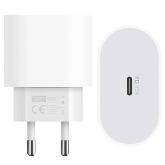 POWERWAY RXS27 20 WATT TYPE-C ŞARJ BAŞLIK ADAPTÖRÜ + KABLO SETİ (APPLE 15 PRO-PROMAX UYUMLU) resmi