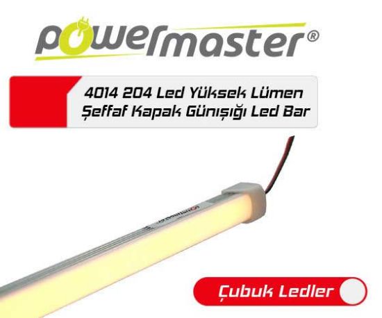 POWERMASTER 4014 204 LED ŞEFFAF KAPAK YÜKSEK LÜMEN GÜN IŞIĞI LEDBAR resmi