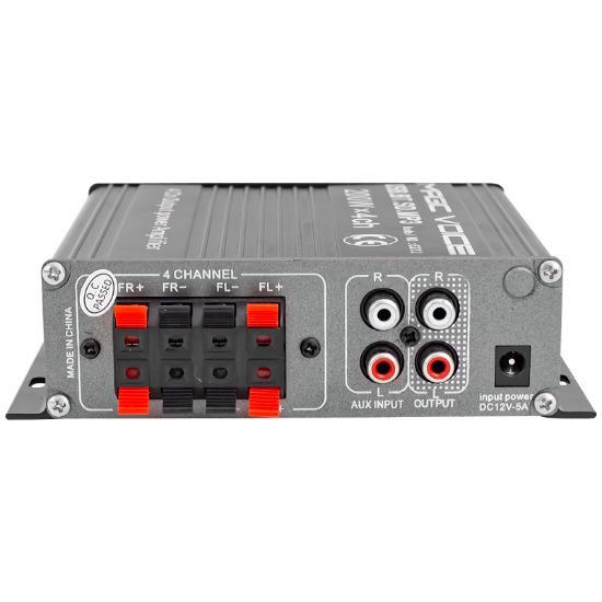 MAGICVOICE MV-6222 ASANSÖR - MOTOSİKLET MİNİ 12V 200W UK/USB/SD 4 KANAL PAZARCI ANFİSİ resmi