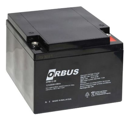 ORBUS ORB12-26 12V 26 AH KURU AKÜ (176 X 166 X 125MM) (8KG) resmi