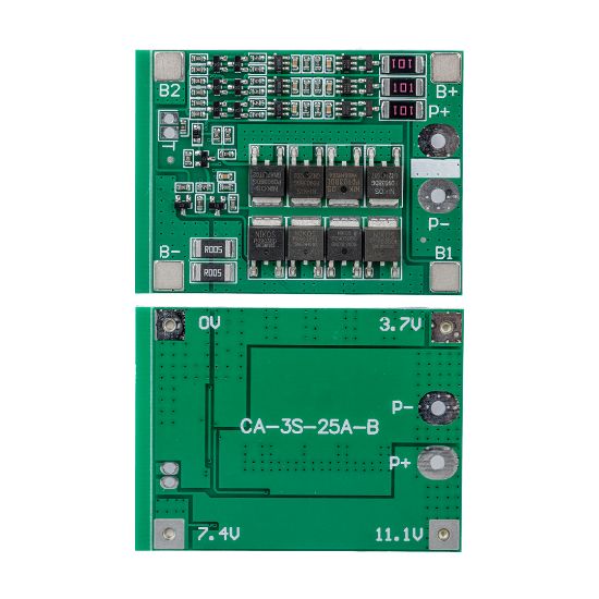 WEKO BMS-24227 3S 25A BMS DEVRESİ LİTYUM BATARYA ŞARJ MODÜLÜ 57X45X3.5MM resmi