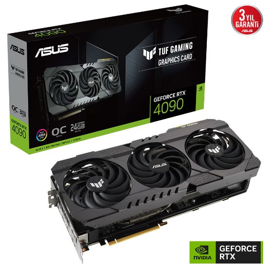 ASUS TUF-RTX4090-O24G-OG-GAMING 24GB GDDR6X 2595MHz OC 2XHDMI 3XDP RGB DLSS3 384BİT  resmi