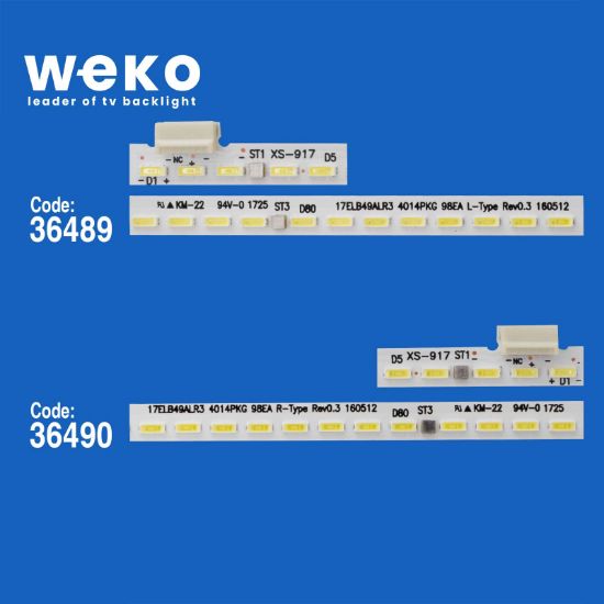 WKSET-5436 36489X1 36490X1 17ELB49ALR3 4014PKG 98EA 2 ADET LED BAR (98LED) resmi