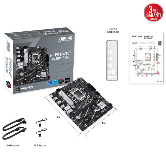 ASUS PRIME B760M-R D4 INTEL B760 SOKET 1700 DDR4 resmi