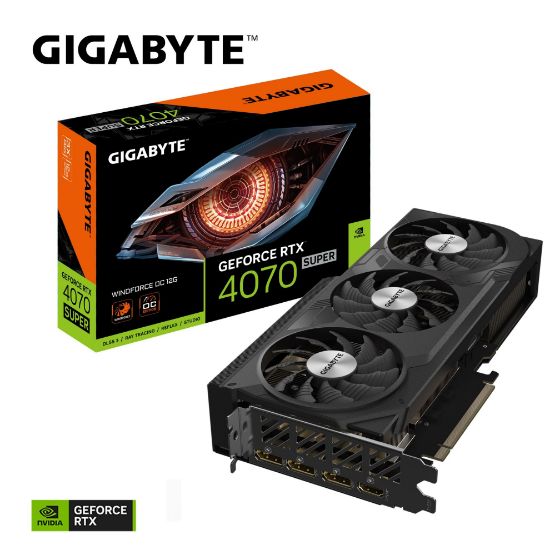 GIGABYTE GV-N407SWF3OC-12GD RTX4070 SUPER 12GB GDDR6X DX12 DLSS 3 192BİT resmi