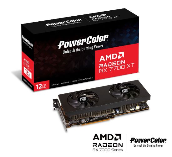 POWERCOLOR RX7700XT 12G-P 12GB GDDR6 192Bit resmi