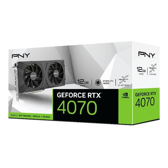 PNY RTX 4070 12GB VERTO GDDR6X 192Bit (VCG407012DFXPB1) resmi