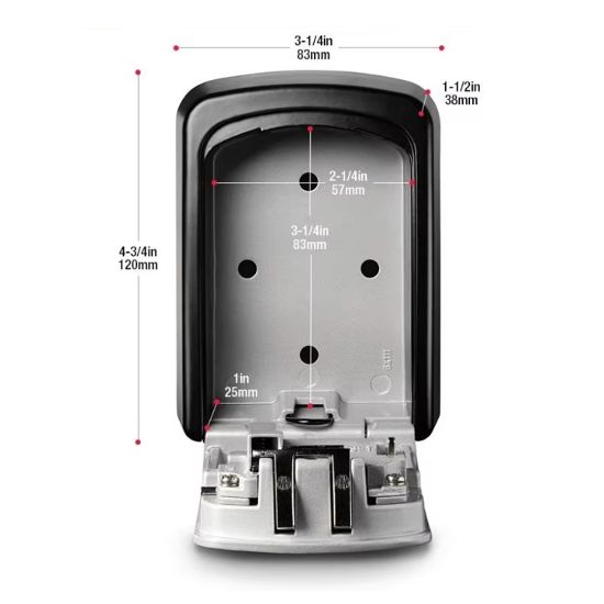 SUNUP 4 ŞİFRELİ ANAHTAR KUTUSU - DIŞ MEKAN ANAHTAR KASASI - KAPIYA MONTE EDİLEBİLEN ANAHTAR KASASI resmi