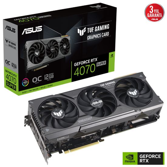 ASUS TUF-RTX4070S-O12G-GAMING 12GB GDDR6X DLSS3 192BİT  resmi