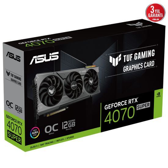 ASUS TUF-RTX4070S-O12G-GAMING 12GB GDDR6X DLSS3 192BİT  resmi