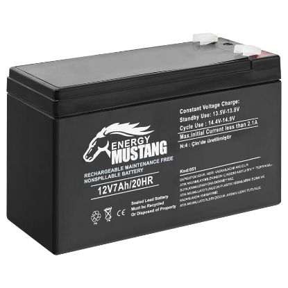 ENERGY MUSTANG 12 VOLT - 7 AMPER AKÜ (150 X 65 X 90 MM) resmi