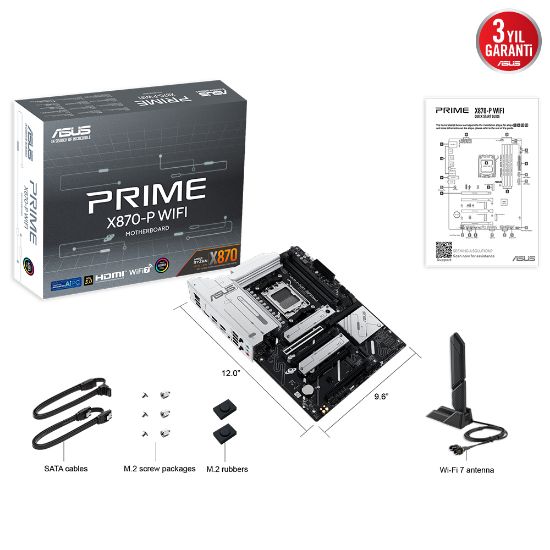 ASUS PRIME X870-P WIFI AMD X870 SOKET AM5 DDR5 800 resmi