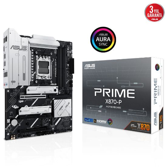 ASUS PRIME X870-P AMD X870 SOKET AM5 DDR5 8000+(OC resmi