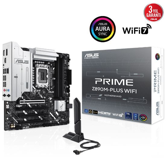 ASUS PRIME Z890M-PLUS WIFI DDR5 3XM2 USB3.2 RGB LAN mATX resmi