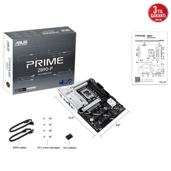 ASUS PRIME Z890-P DDR5 4XM2 USB3.2 RGB LAN ATX resmi