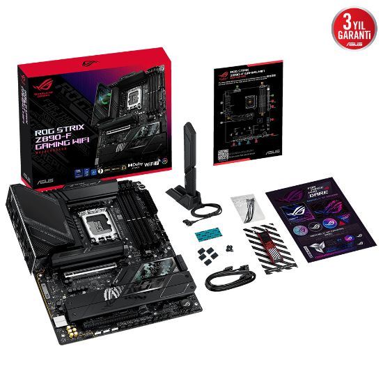 ASUS ROG STRIX Z890-F GAMING WIFI DDR5 5XM2 USB3.2 RGB LAN ATX resmi