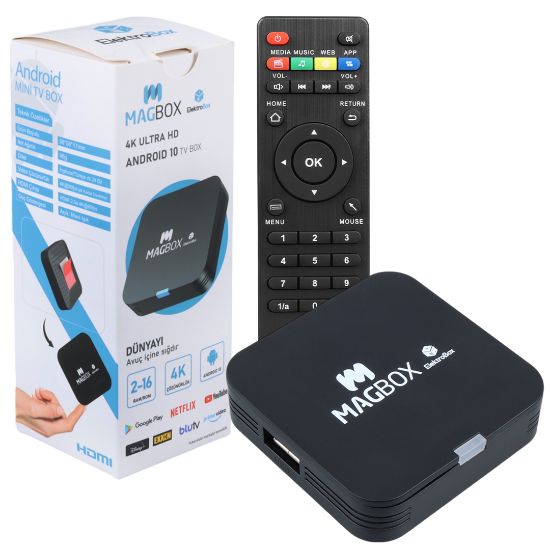 MAGBOX ELECTROBOX 2 GB RAM H313 İŞLEMCİ 16 GB HDD 4K ULTRA HD ANDROID BOX (ANDROID 10) resmi