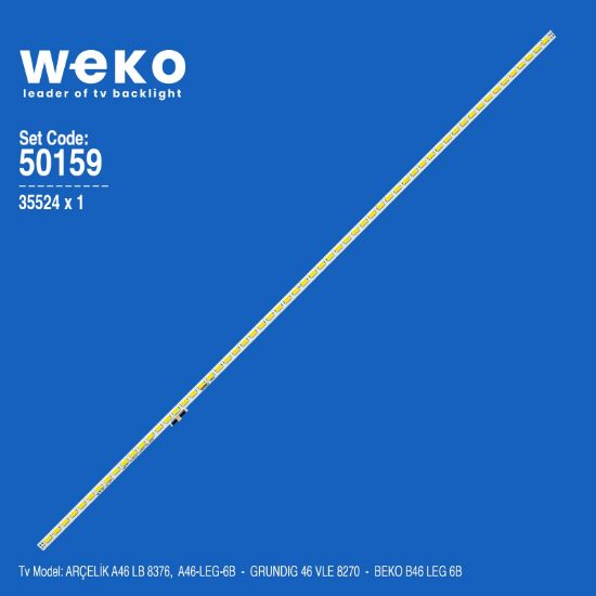 WKSET-5159 35524X1 SAMSUNG 2013SLS46 7030NNB CHA 2D 60 REV1.0 1 ADET LED BAR (60LED) resmi