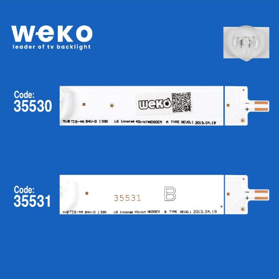 WKSET-5181 35530X5 35531X5 LG INNOTEK 40INCH NDSOEM 10 ADET LED BAR (38CM) resmi